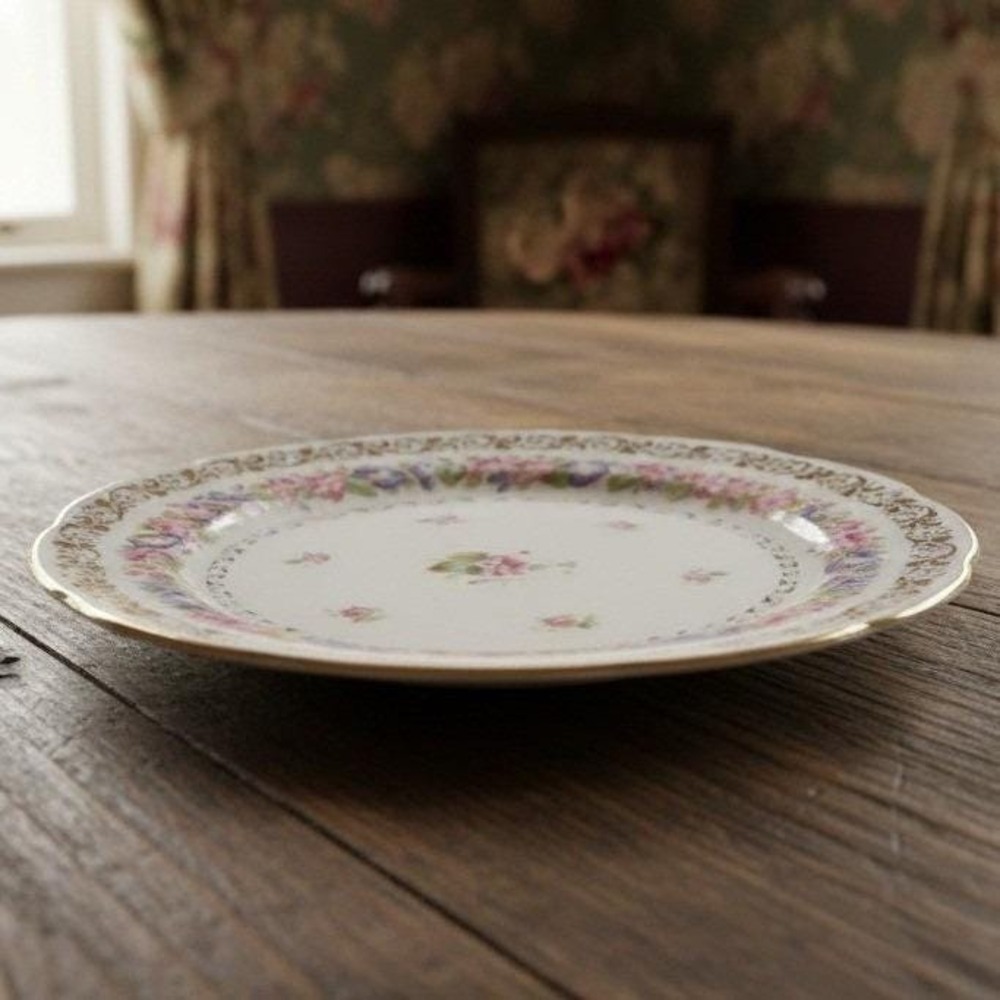 Royal Cauldon‎ "Victoria" Salad Plate, Peonies Pattern, Vtg England Bone China